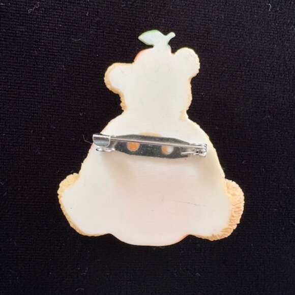 Vintage Cherished Teddies Halloween Bear Holding a Jack-o-Lantern Pin - Picture 2 of 2